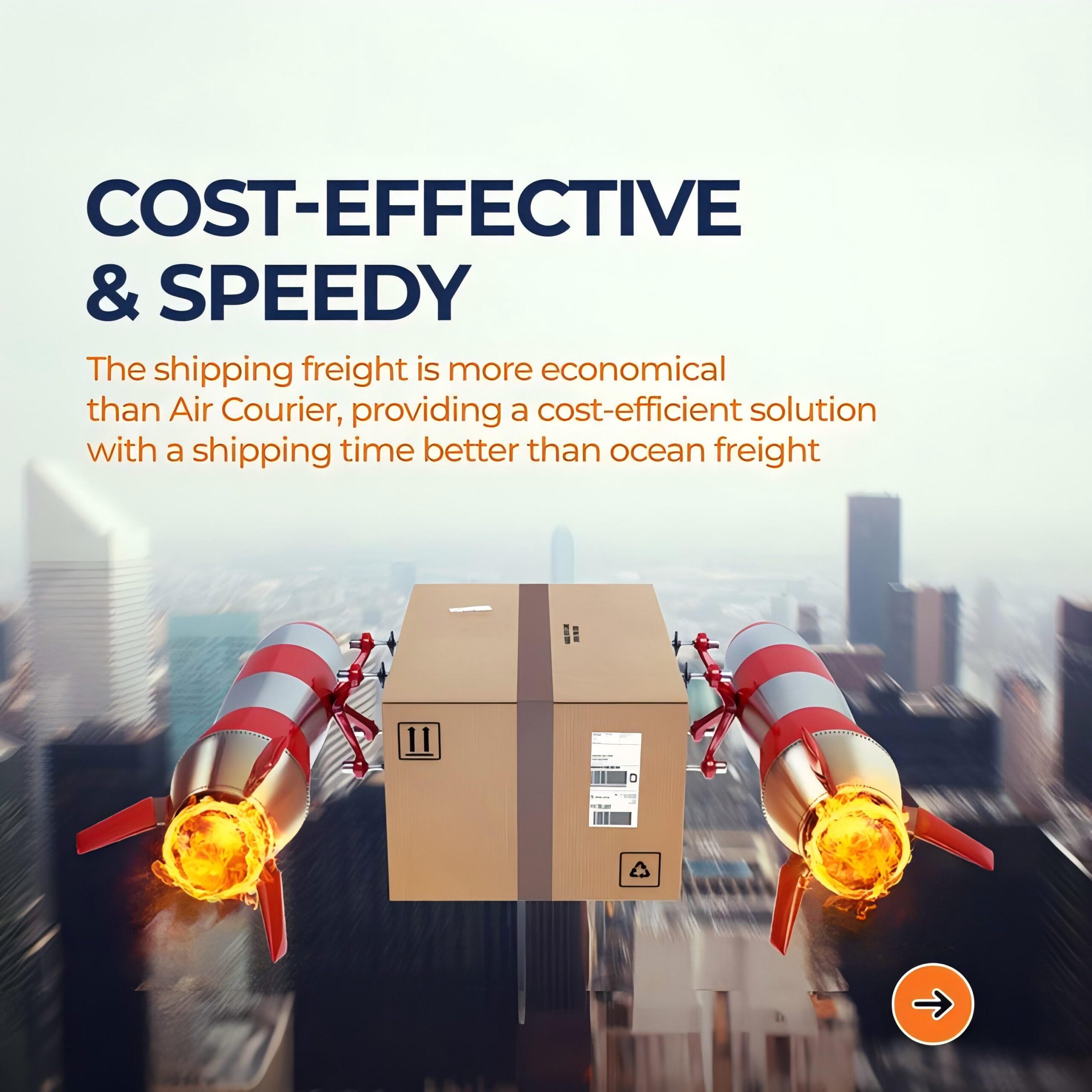 Comparison table showing air freight versus other shipping methods for UAE ecommerce