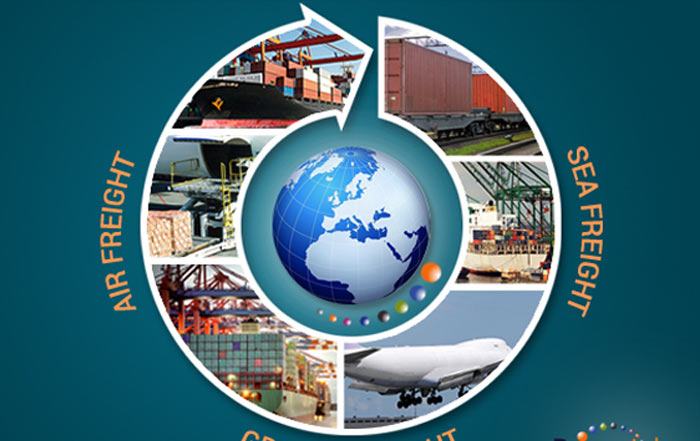 Air freight cargo being loaded for Australian delivery