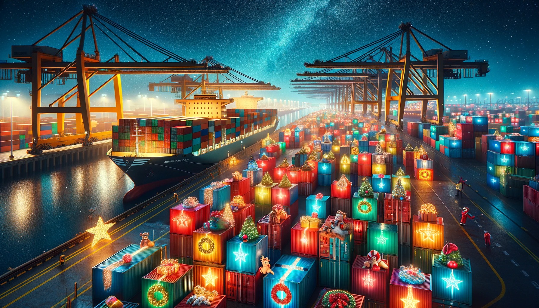 Cargo ship and freight train illustrating freight forwarding services china poland
