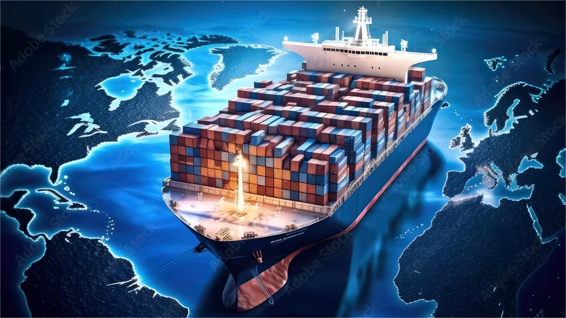 Comparison chart of sea and air freight rates