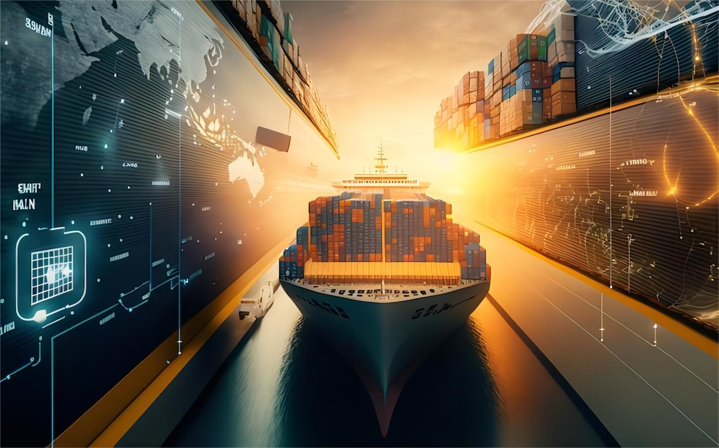 Logistics warehouse managing container shipments