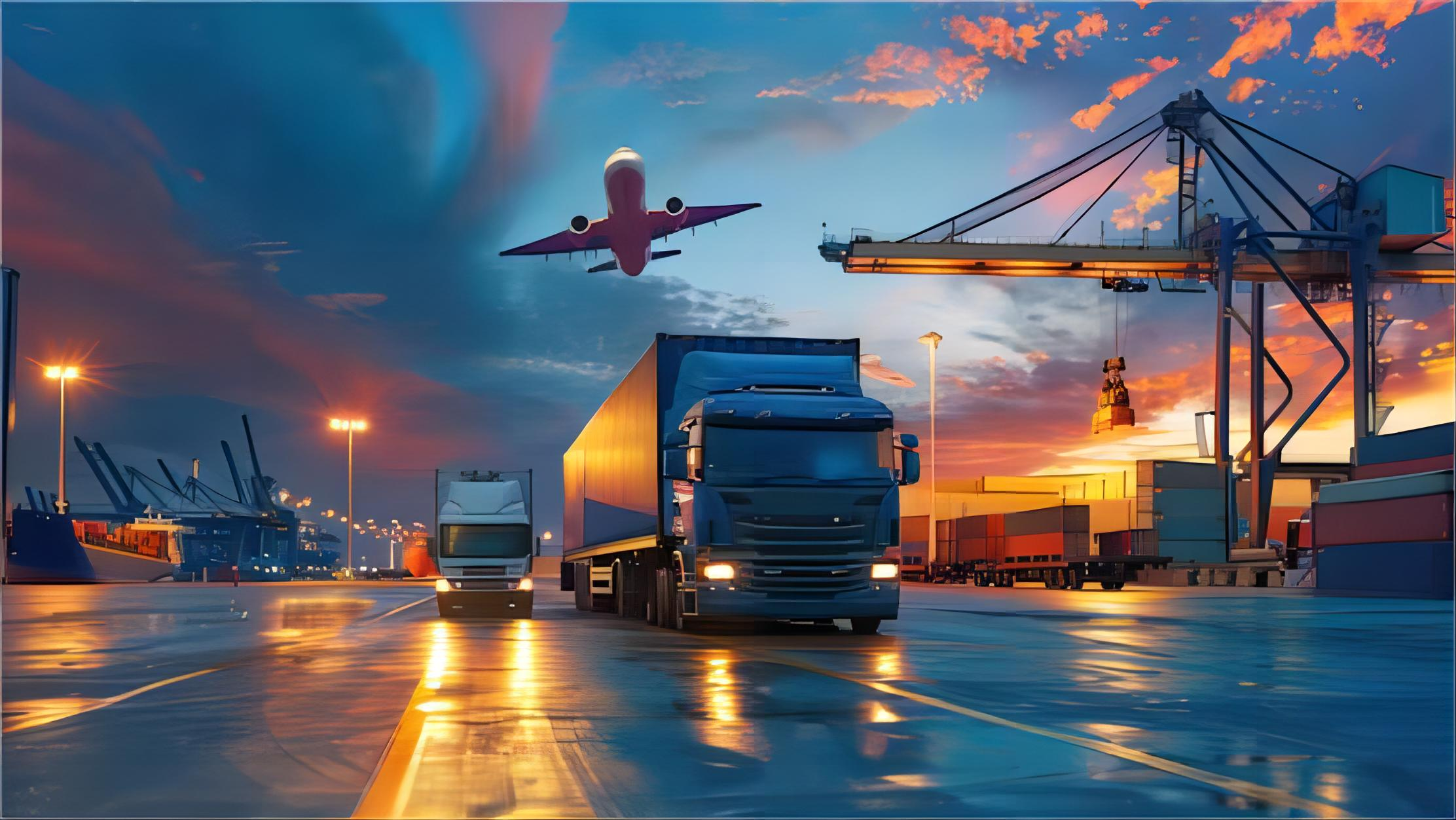Air freight plane loading goods for rapid delivery to Amsterdam