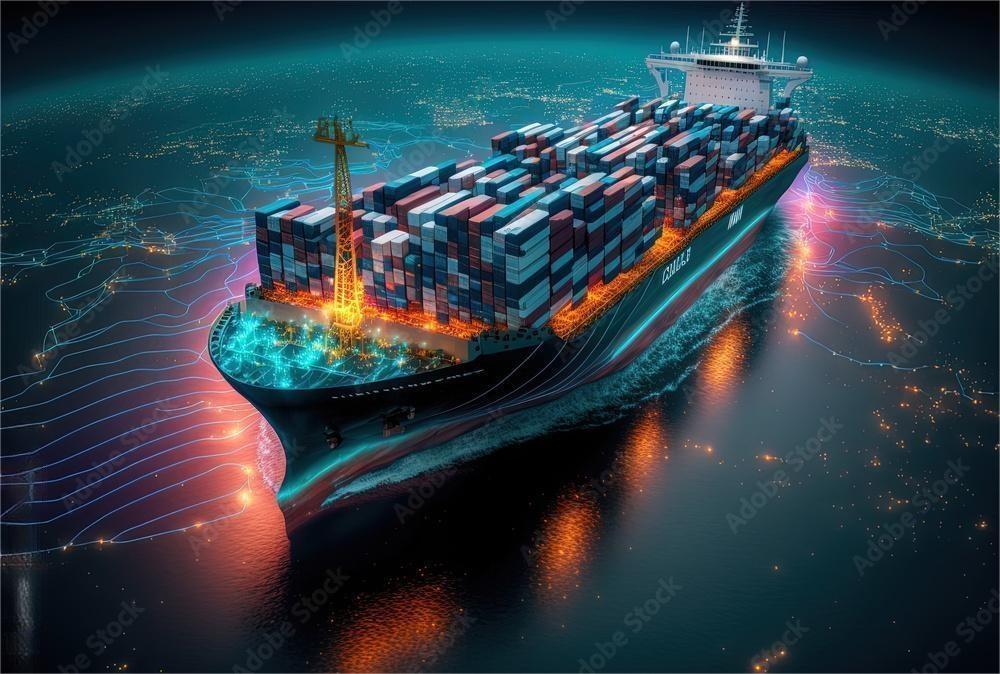 Cargo ship and airplane representing shipping from China to Saudi Arabia