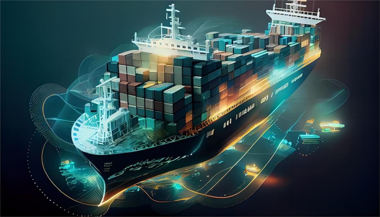 Cargo ship and airplane representing door to door shipping from China to UAE