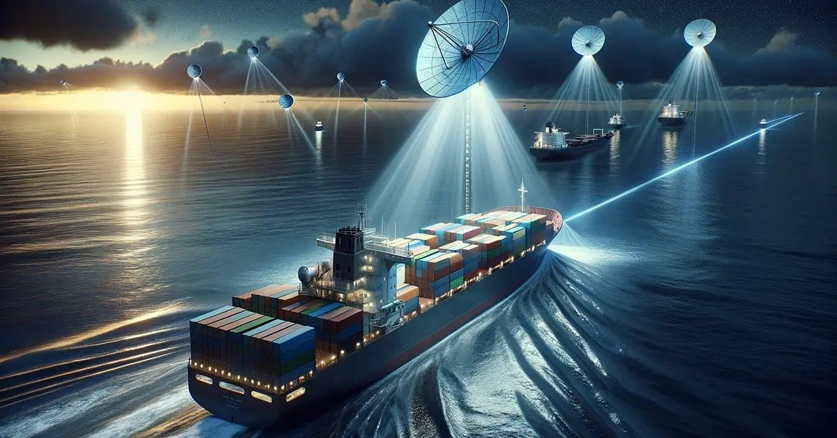 Container ship arriving at a Canadian port