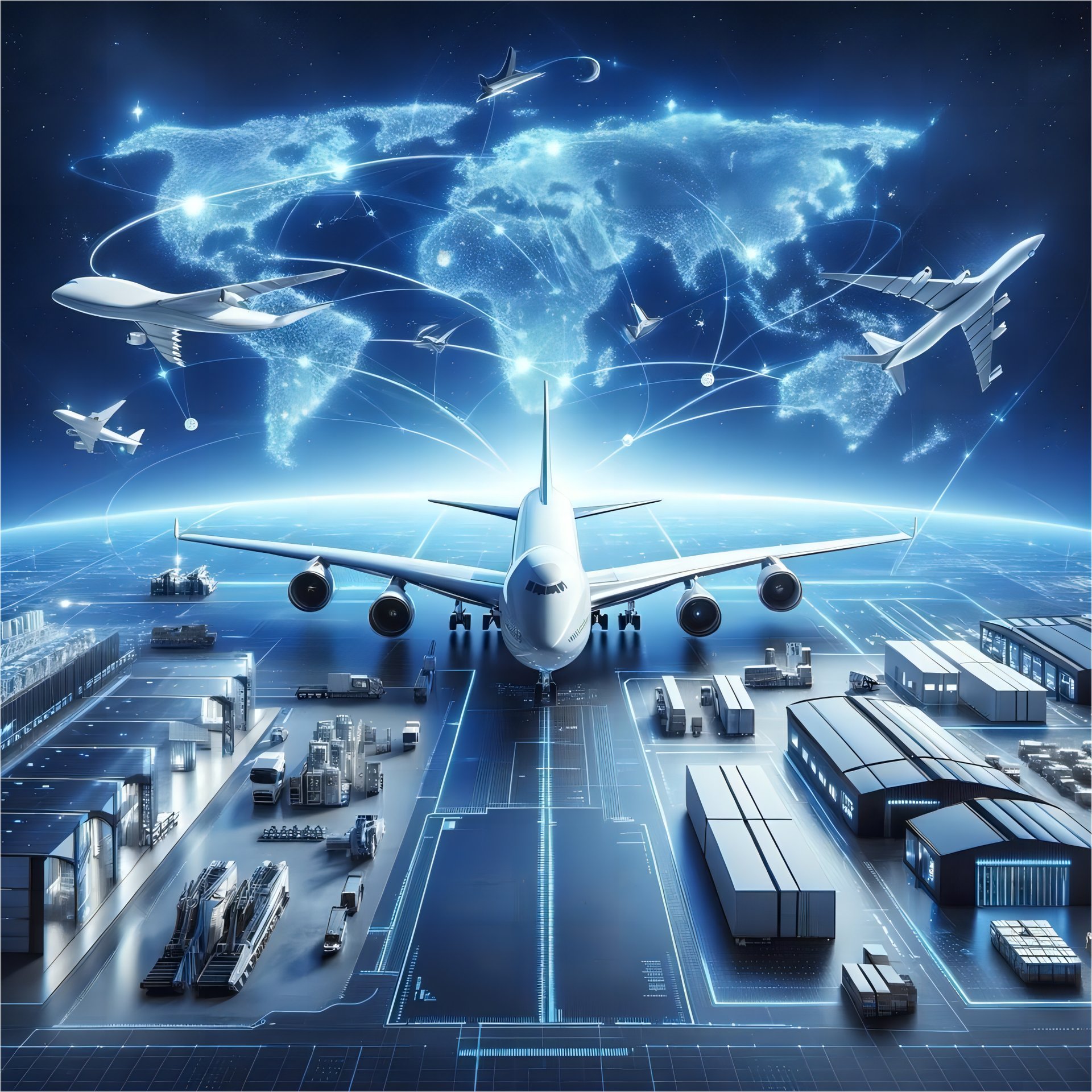 Air freight cargo plane loading goods for UAE delivery